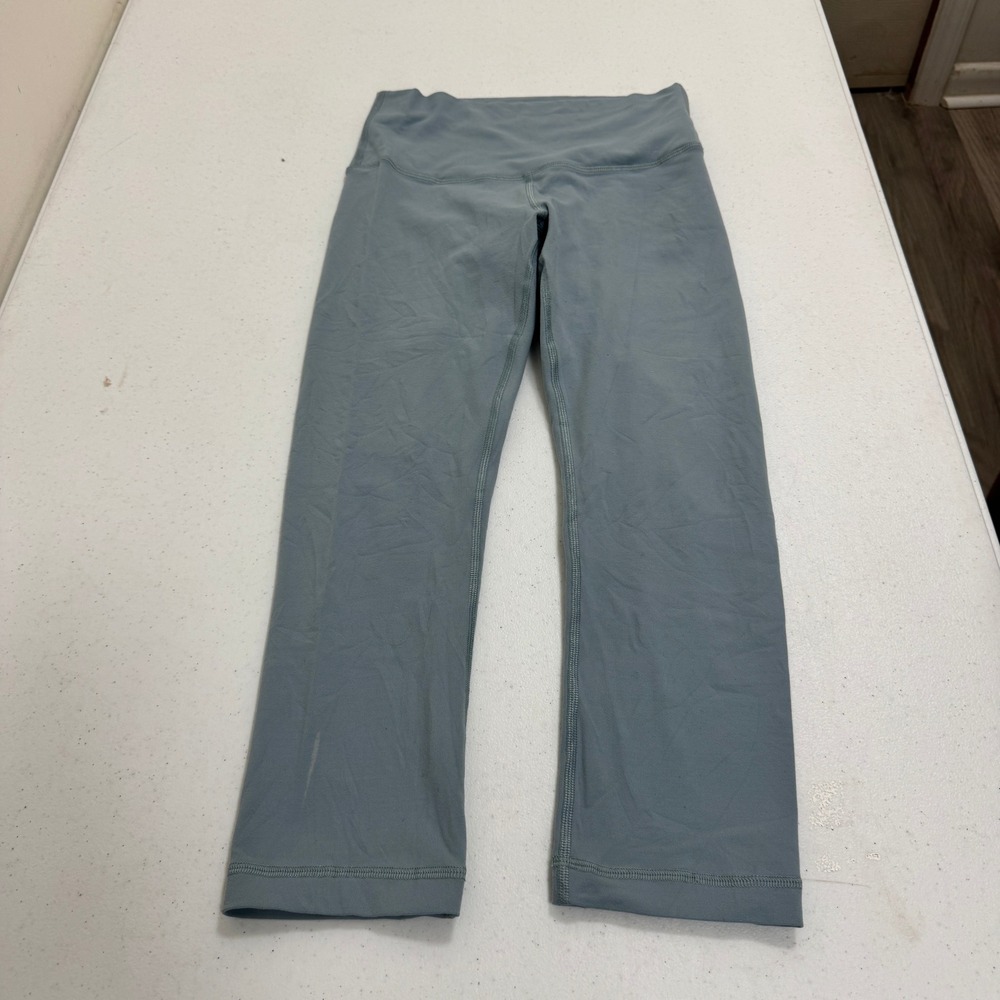 Lululemon Align High-Rise Crop 21 Blue Grey Yoga‎ Leggings Size 6 W5BEZS